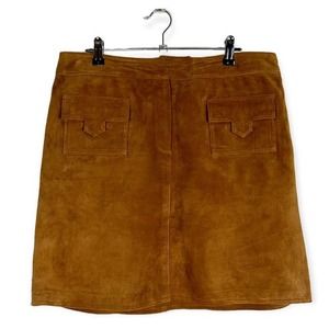 Vintage Suede Leather Mini Skirt